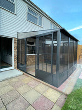 Load image into Gallery viewer, 3m x 3m Wall Mounted Solid Metal Roof Gazebo